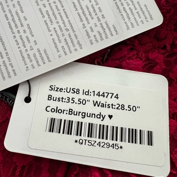 JJs House Red Midi Chiffon Dress - Picture 8 of 8